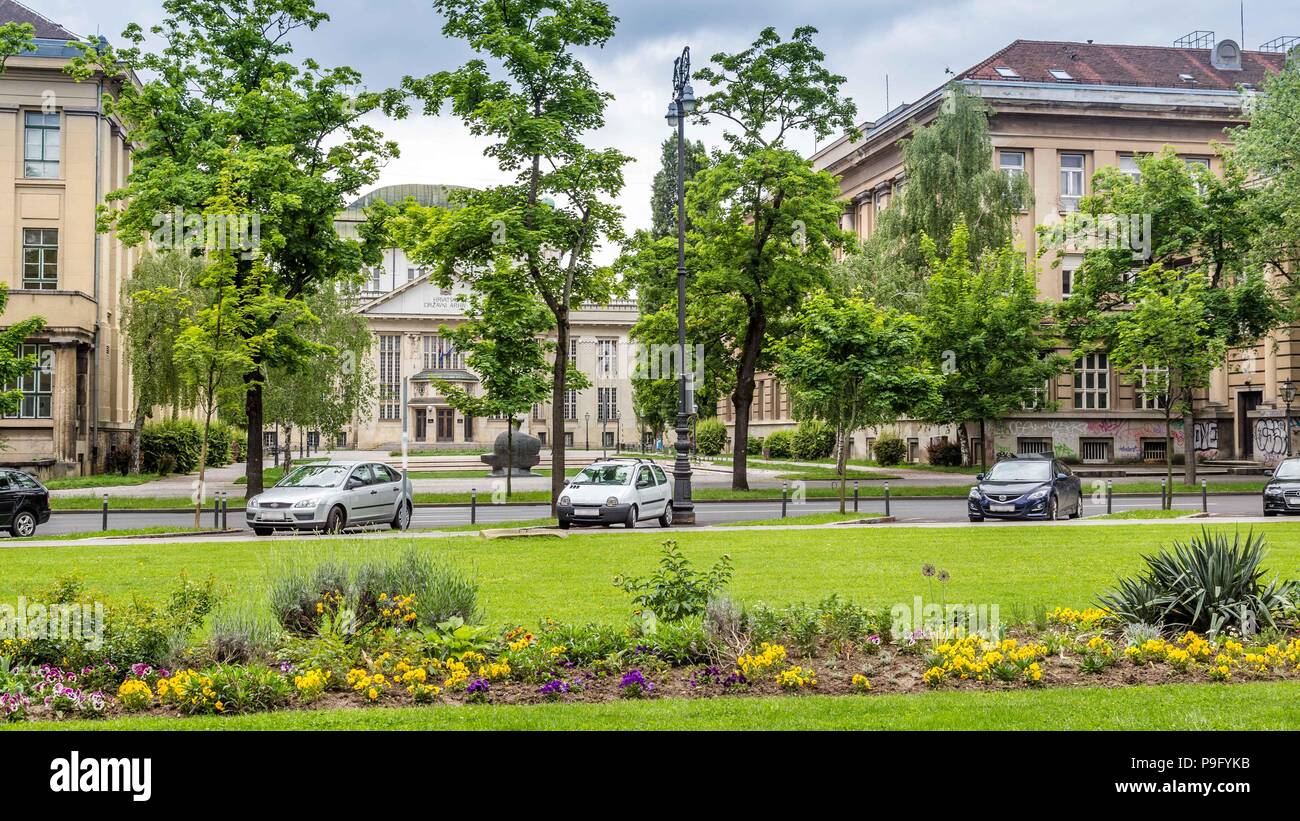Zagreb, Croatie - Mai 07, 2017 : Archives nationales croates avec Banque D'Images