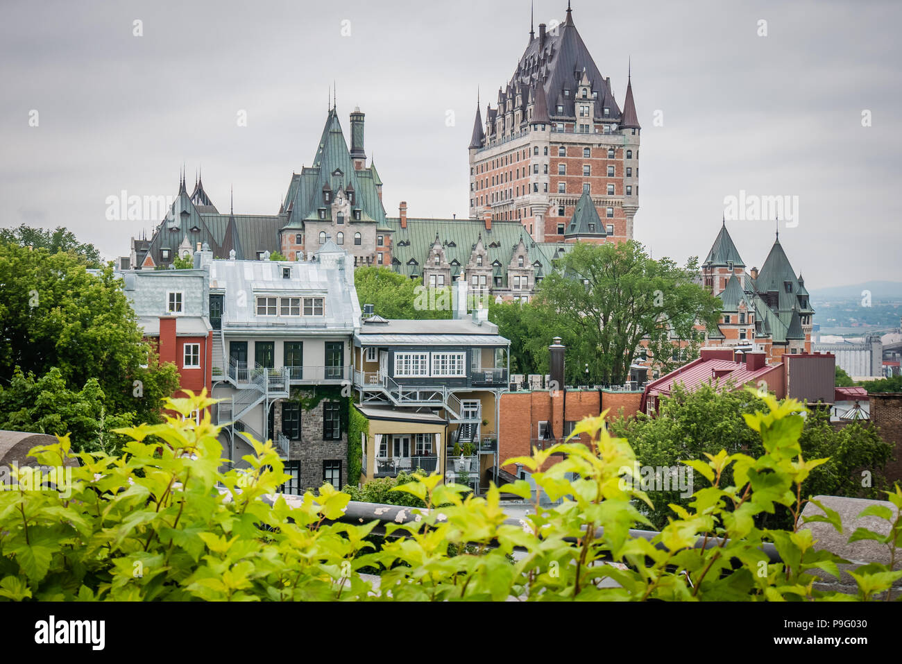 Célèbre hôtel historique Le Château Frontenac à Québec Canada Banque D'Images