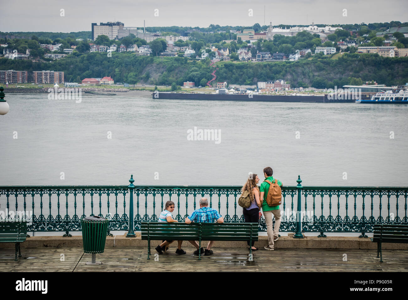 La terrasse Dufferin près du Château Frontenac, Québec Canada Banque D'Images