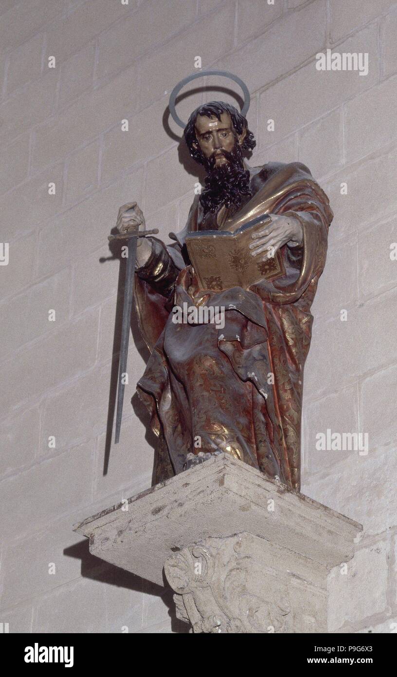 SAN PABLO. Auteur : José de Arce (ch. 1600-1666). Emplacement : la Cartuja, Jerez de la Frontera, Cadix, Espagne. Banque D'Images