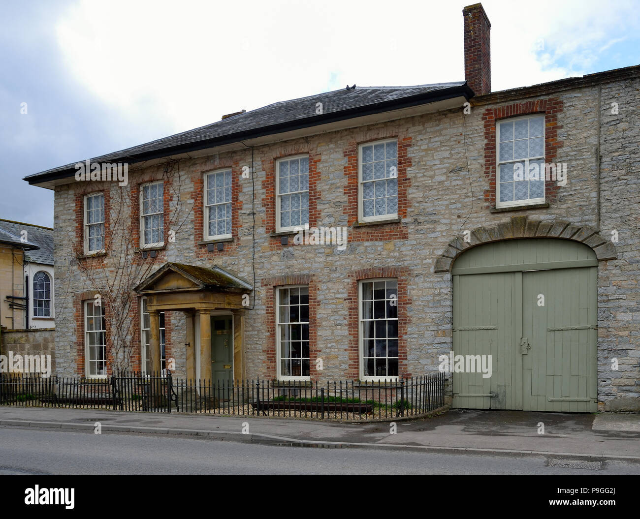 Maison de Darlington, Ilchester, Somerset Maison classée Grade II sur la Fosse Way Route Romaine Banque D'Images