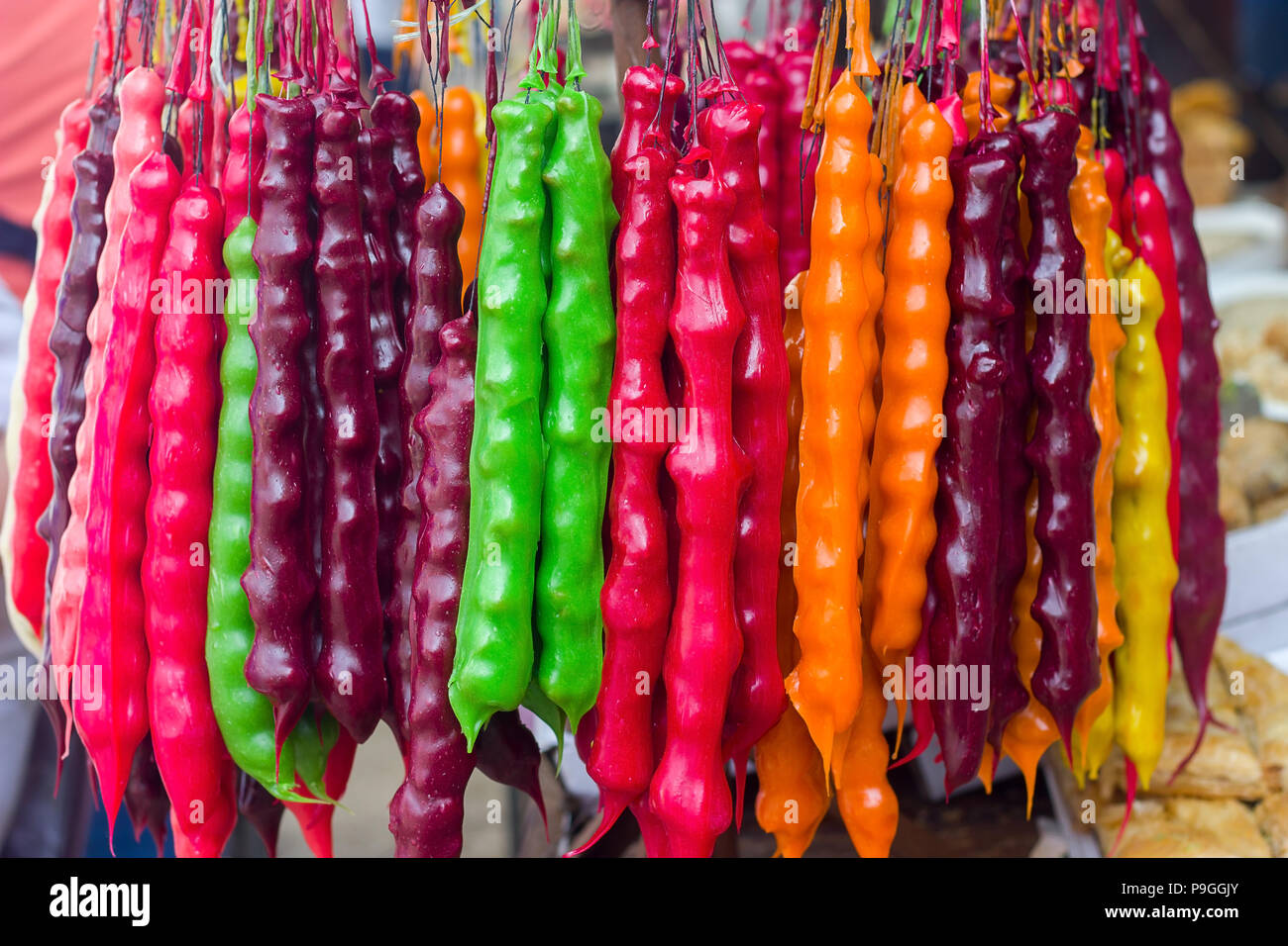 Bonbons, churchkhela, aliments, snack Banque D'Images