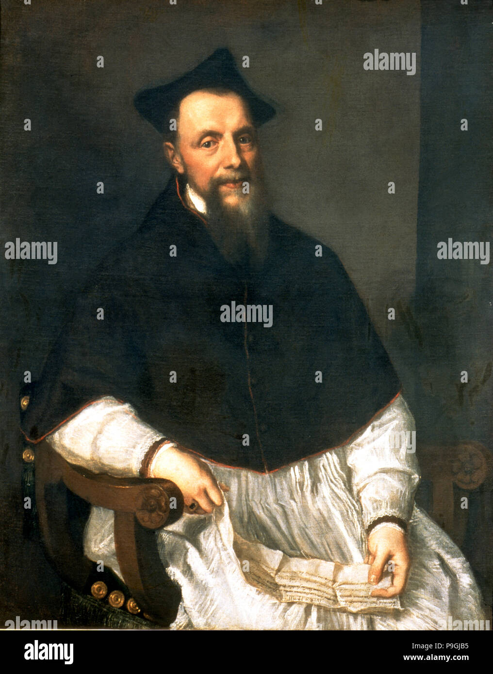 Portrait de Ludovico Beccadelli' par Titien. Banque D'Images