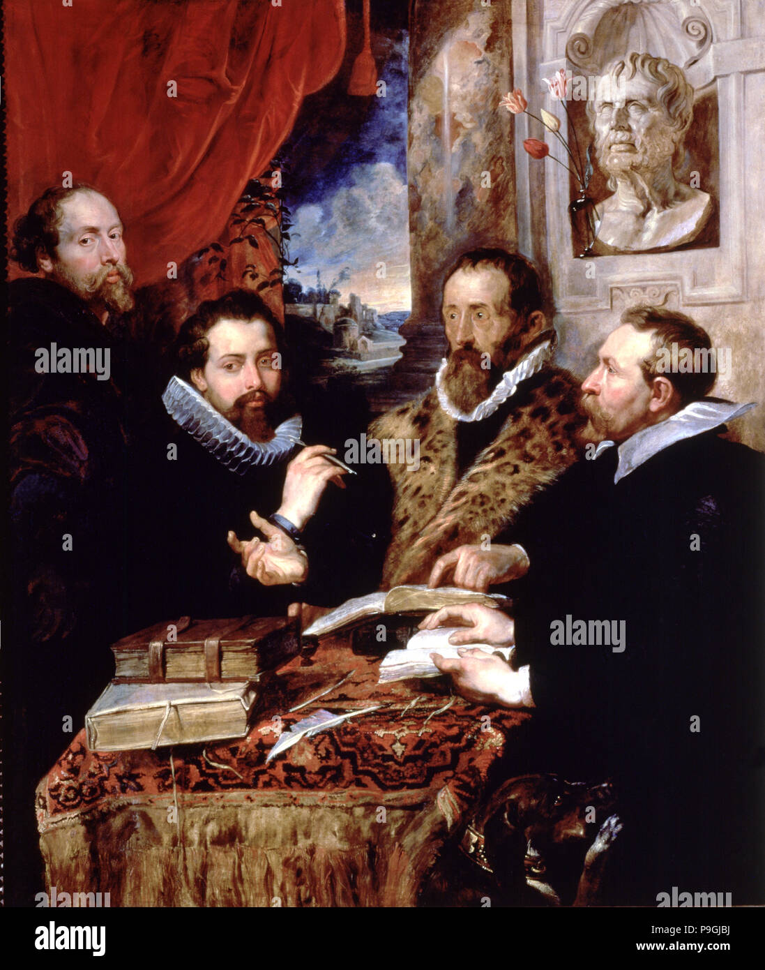 Les quatre philosophes, de Rubens. Banque D'Images