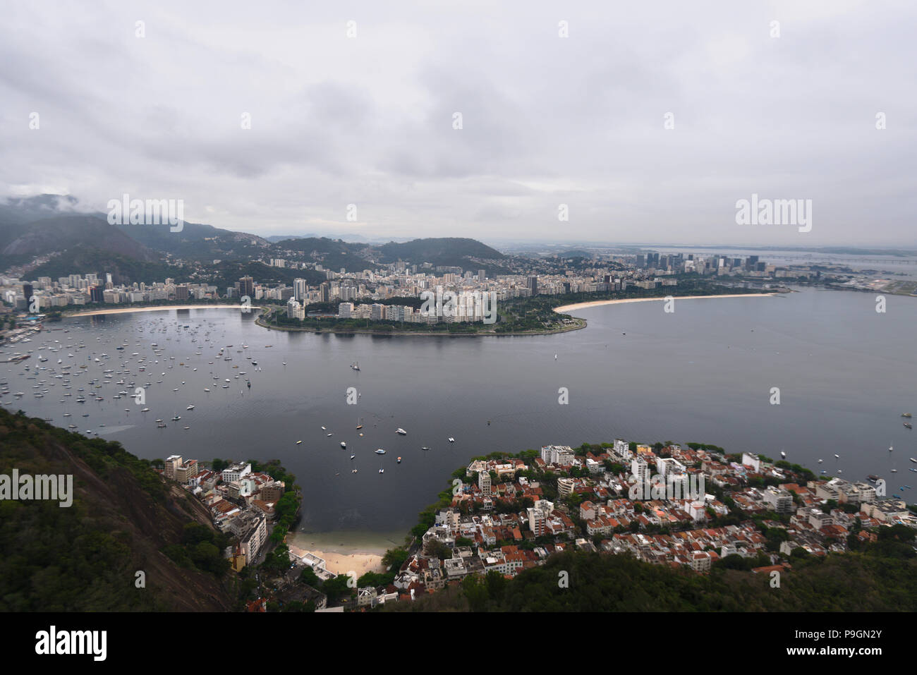 Une vue du Pain de Sucre, Rio de Janeiro, Brésil Banque D'Images