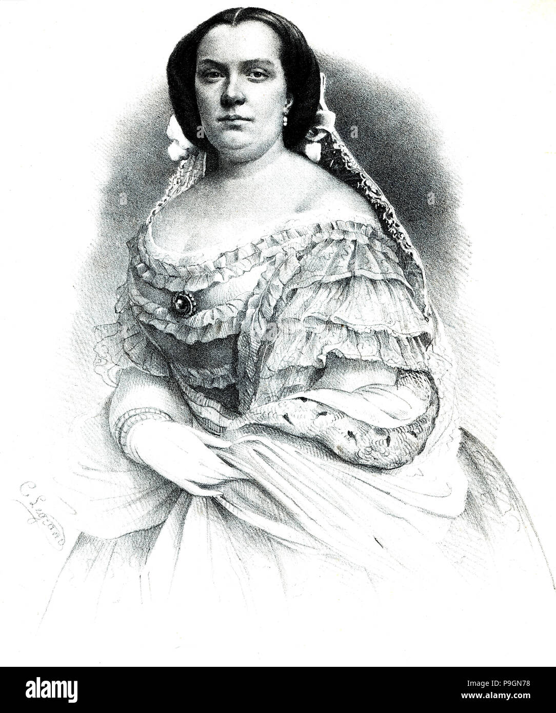 Isabel II de Bourbon (1830-1904), reine d'Espagne de 1833 à 1868, fille de Ferdinand VII et… Banque D'Images