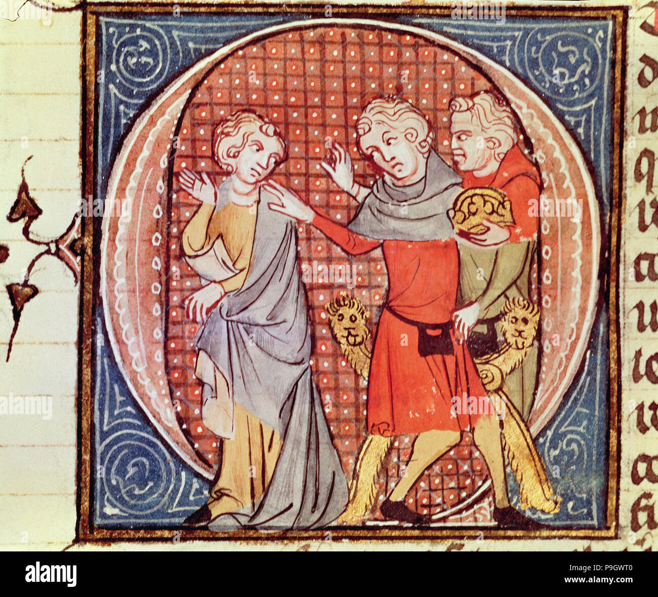 L'Empereur Otton IV (1209-1218) a été déposé par le Pape Innocent III (1198 - 1216). Dans son 'miniature… Banque D'Images