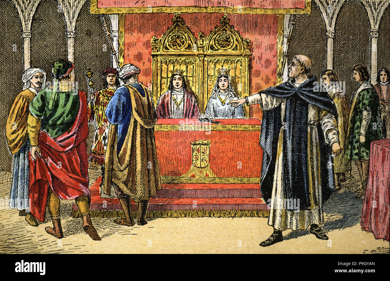 Expulsion des juifs de les royaumes de Castille et d'Aragon par Elizabeth I (édit du 31 mars, … Banque D'Images