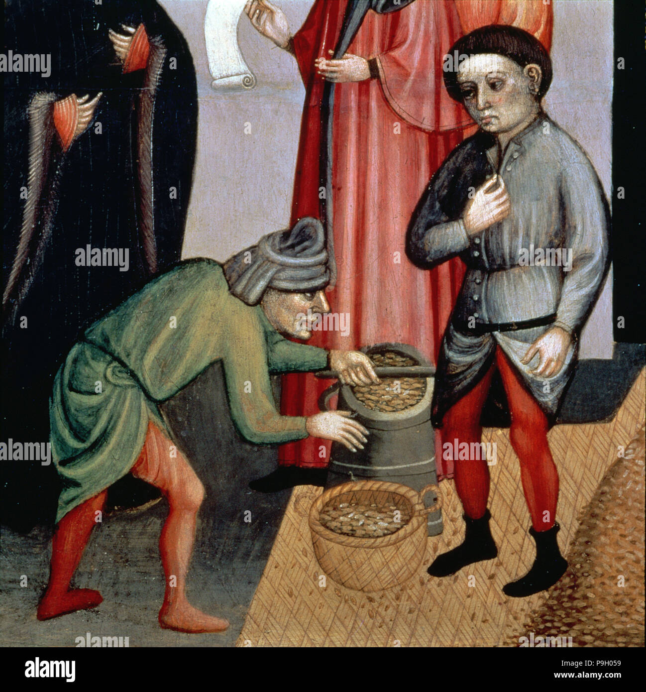 Retable de saint Nicolas de Bari, détail de la représentation de la