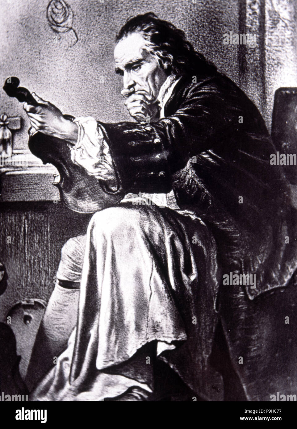 Antonio Stradivari (1648-1737), luthier italien. Banque D'Images