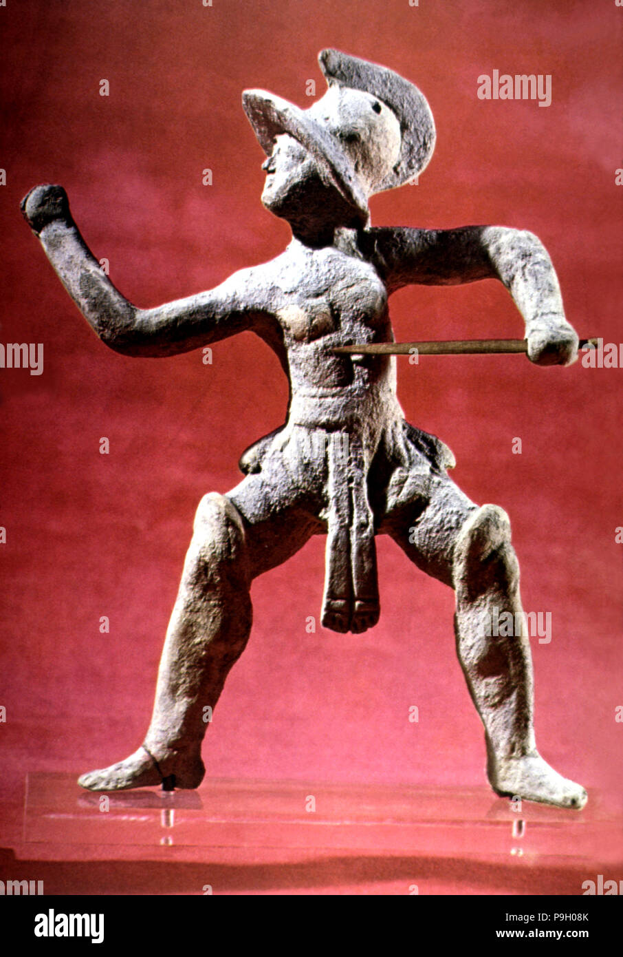 Statue grecque représentant un gladiateur romain. Banque D'Images