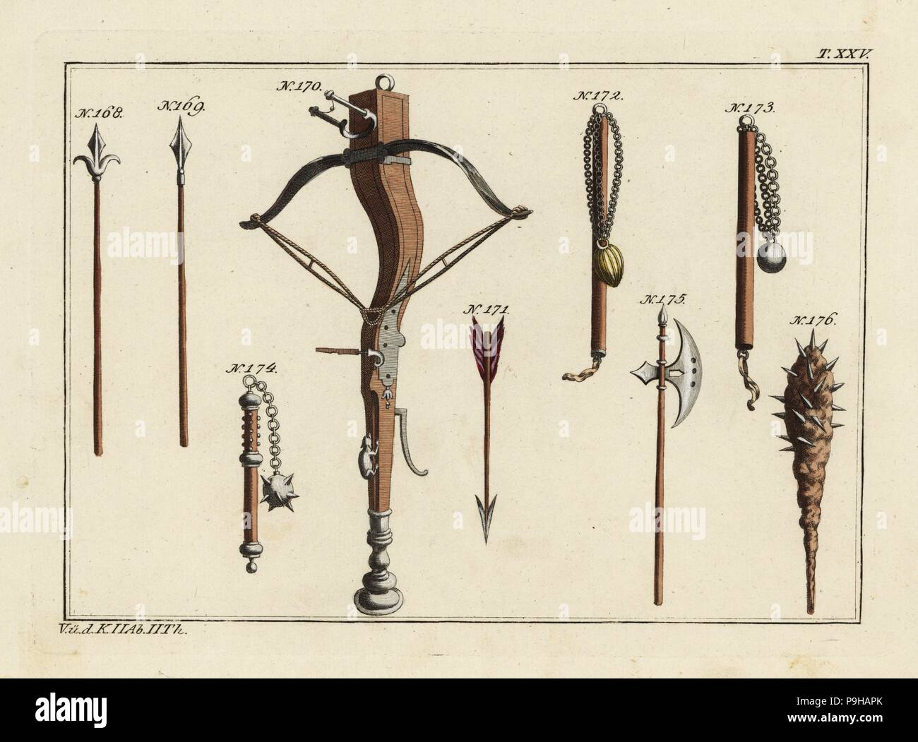 Boulon d'arbalète de chasse traditionnel avec icône isolée de pointe de flèche en métal dans un
