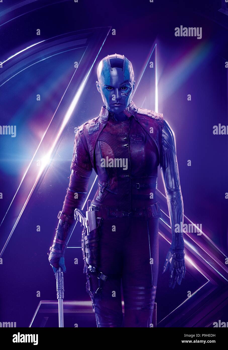 DATE DE SORTIE : 4 mai 2018 TITRE : Avengers : Guerre Infinity STUDIO : Les Studios Marvel Réalisateur : Anthony Russo, Joe Russo Résumé : Les Avengers et leurs alliés doivent être prêts à sacrifier tout pour tenter de vaincre le puissant Thanos avant son blitz de dévastation et de ruine met fin à l'univers. Avec : Poster Art (crédit Image : © Marvel Studios/photos) Banque D'Images