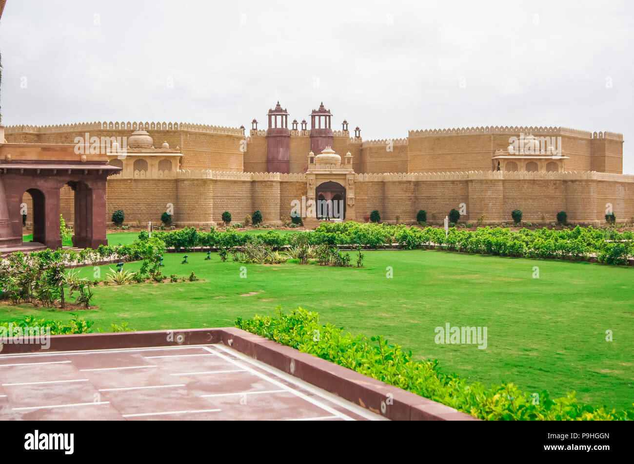 Le parlement de l'Inde, petite copie de parlement à Gujarat-India Banque D'Images