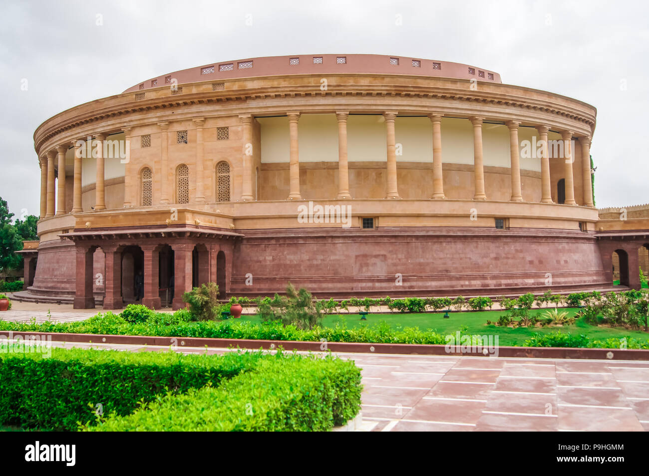Le parlement de l'Inde, petite copie de parlement à Gujarat-India Banque D'Images