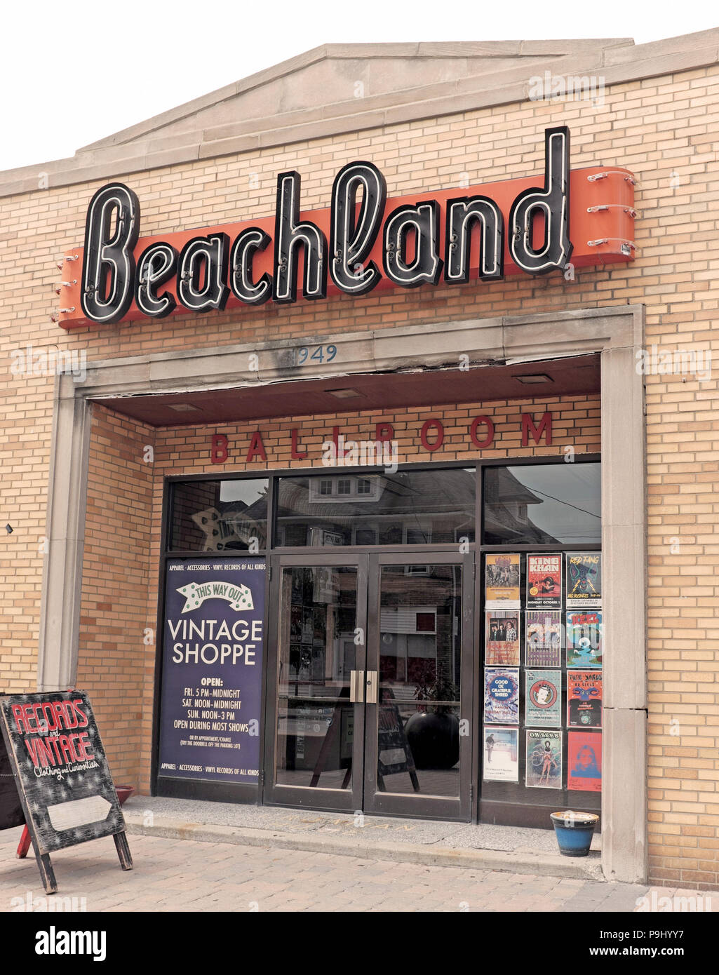 L 'Beachland Ballroom' dans le quartier de Waterloo, Cleveland, Ohio, USA est un live-musique éclectique attire et dynamique des bandes. Banque D'Images