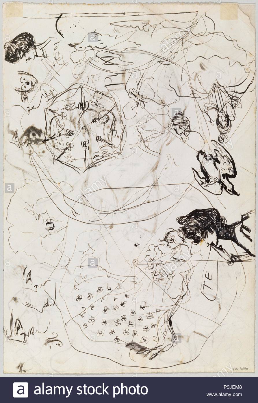 Pablo picasso sketch de un parapluie 1899 1900 dessin