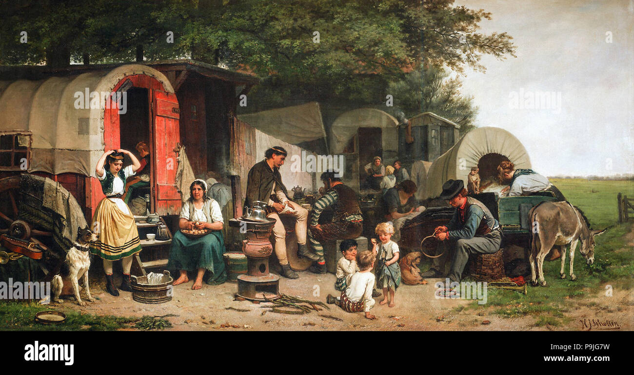 Scholten Hendrik Jacobus - Kermisgasten Banque D'Images