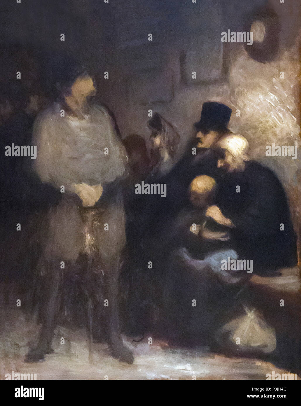 La salle d'attente, La Salle d'attente, Honoré Daumier, 1850-1853, Albright-Knox Art Gallery, Buffalo, New York, USA, Amérique du Nord Banque D'Images