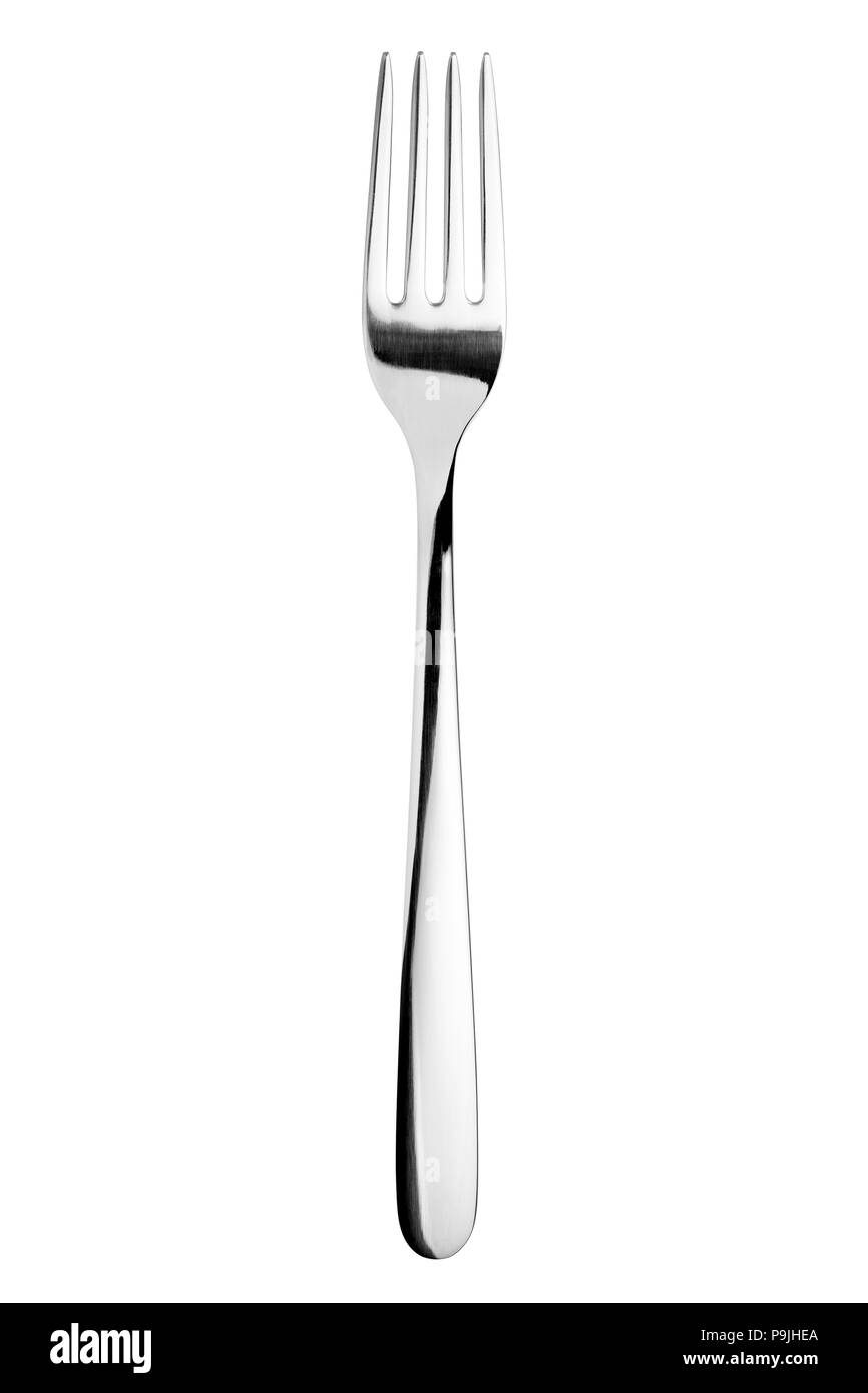 Coutellerie, fourchettes, isolé sur fond blanc Banque D'Images