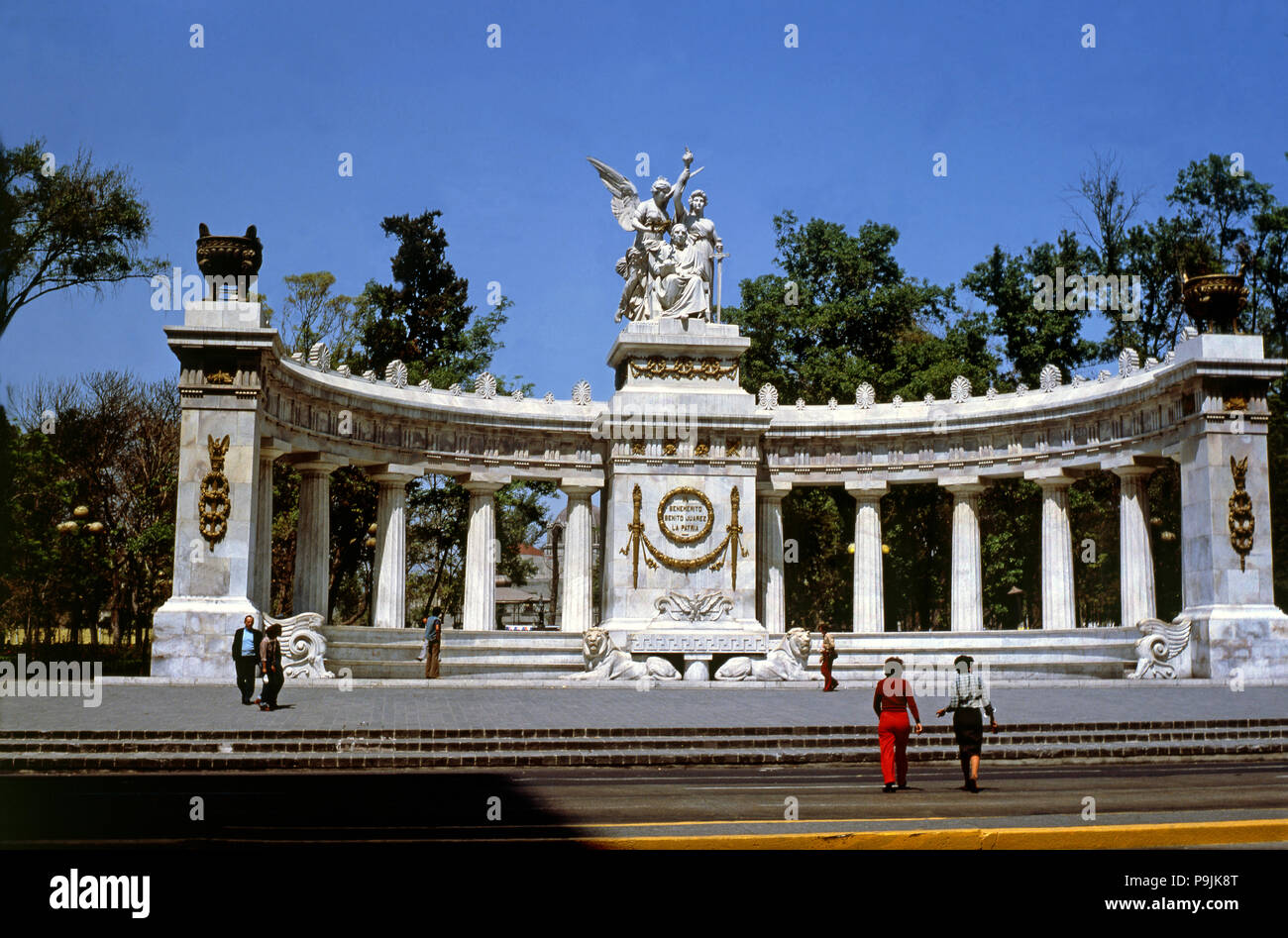 Mexico City, monument de Benito Juarez (1806-1872) érigée en 1910 pour commémorer le centenaire o… Banque D'Images