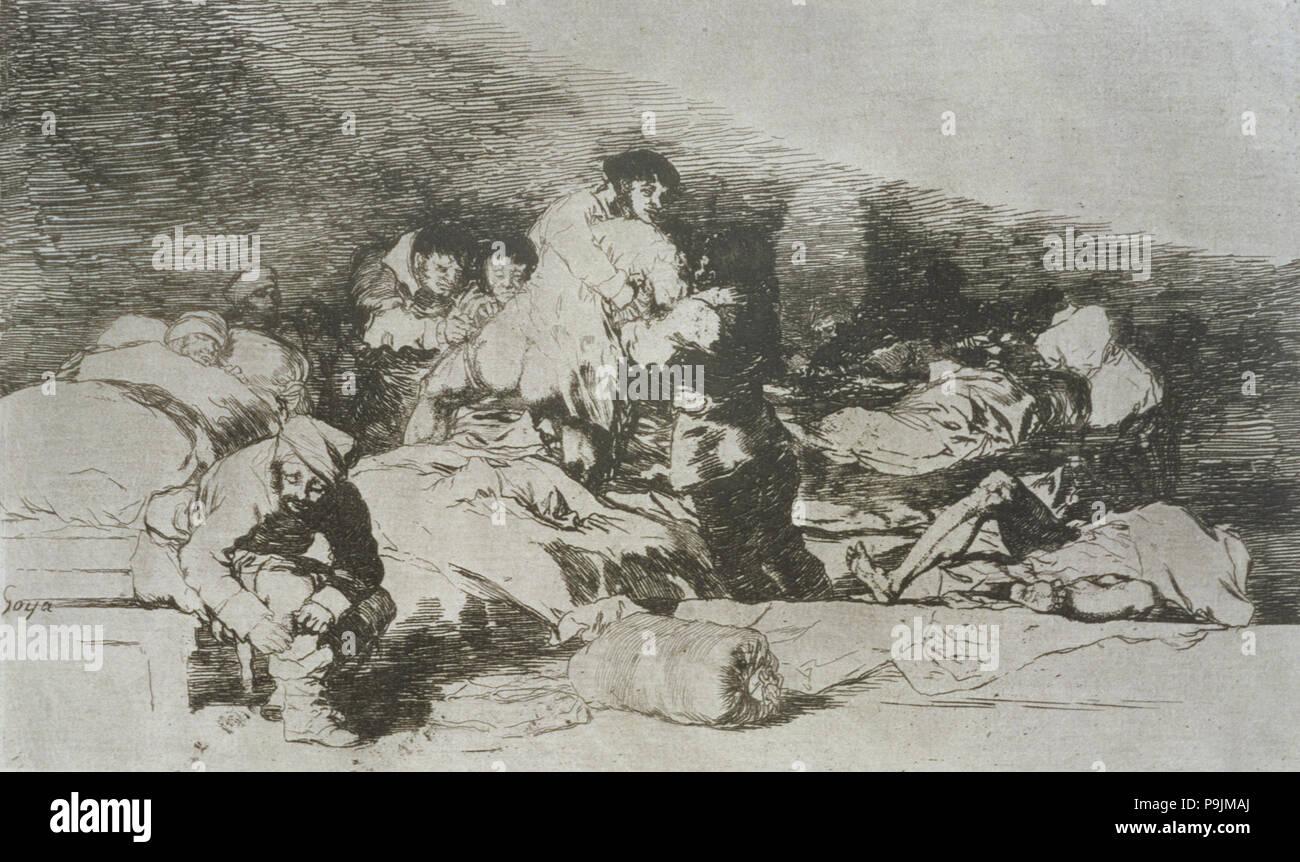 Les désastres de la guerre, une série de gravures de Francisco de Goya (1746-1828), planche 25 : 'También e… Banque D'Images