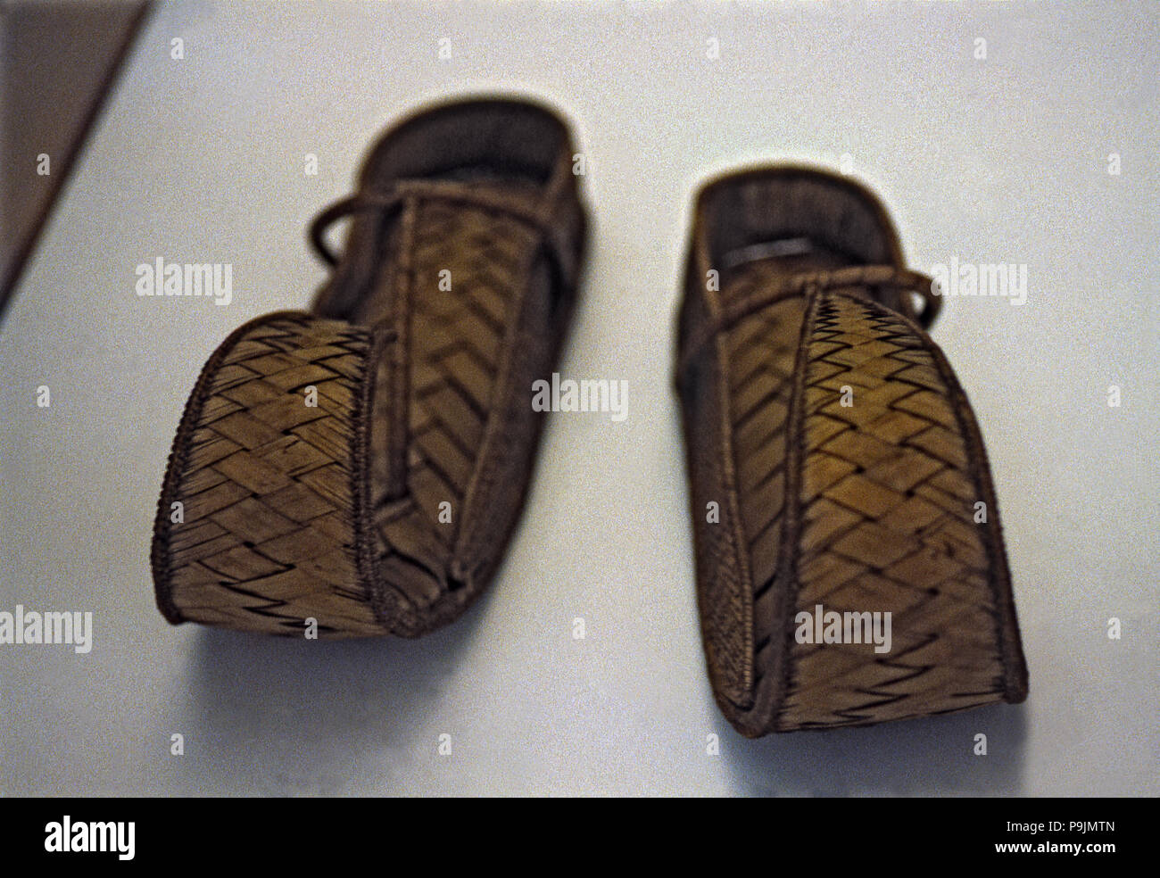 Sandales égyptiennes, vue de face. Banque D'Images