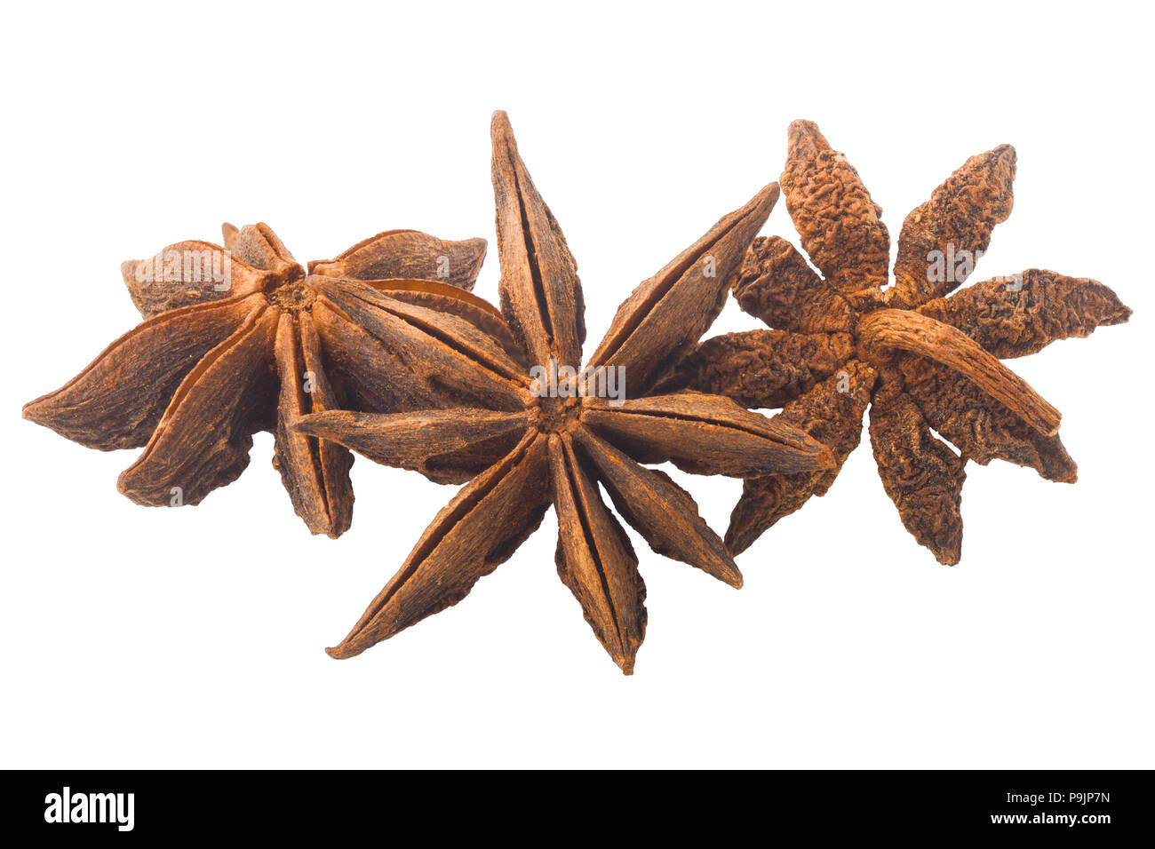 Étoile d'anis, isolé sur fond blanc Banque D'Images