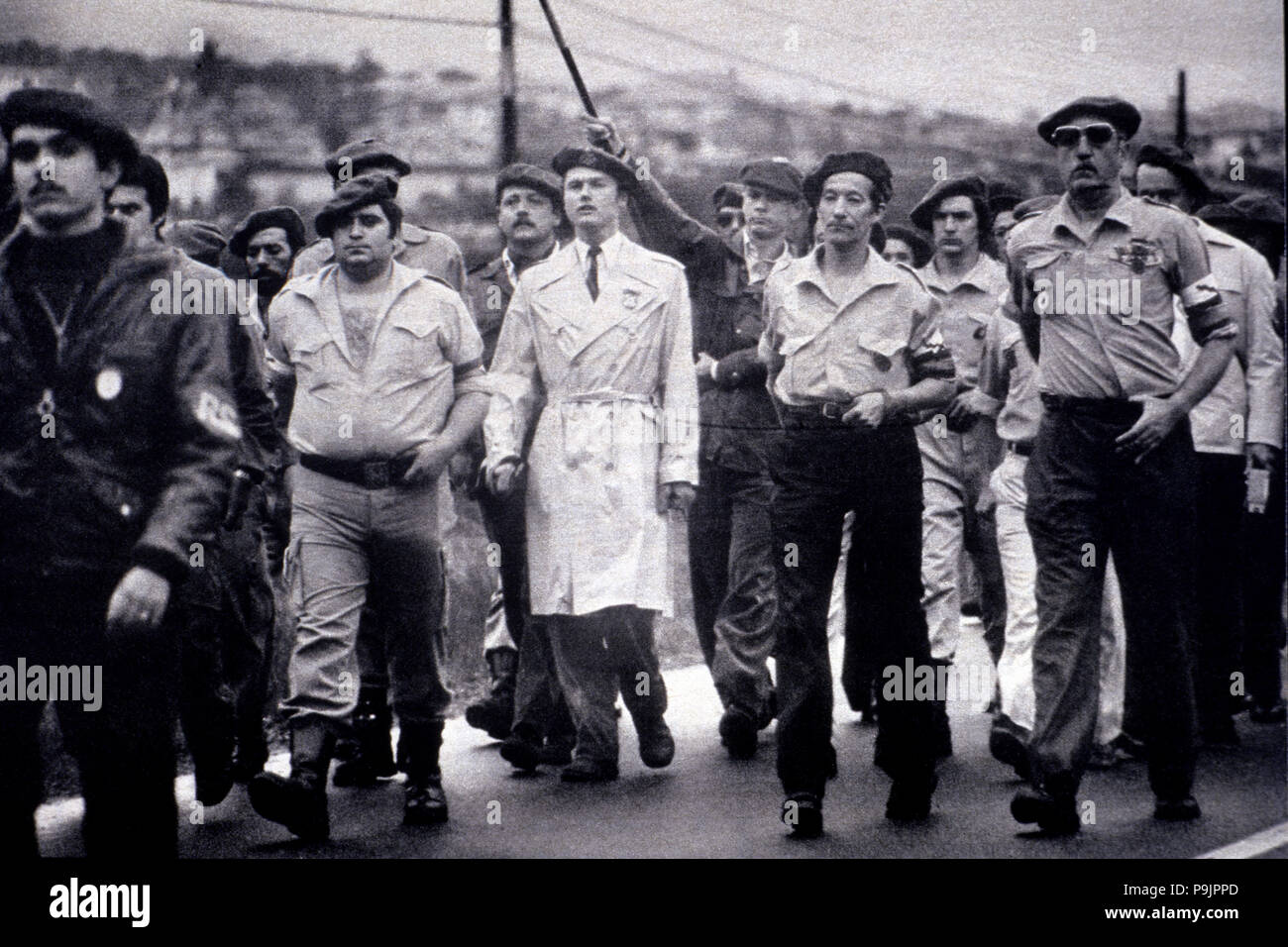 Indidents Montejurra, Navarra (1976), les affrontements violents entre factions carlistes, le preten… Banque D'Images