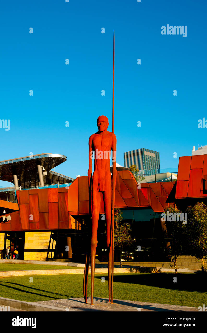Yagan Square Statue - Perth - Australie Banque D'Images