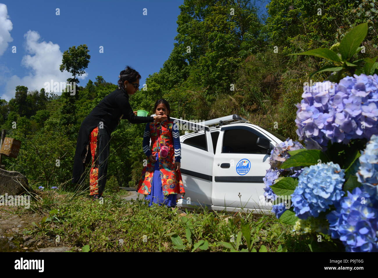 Pelling, à l'ouest du Sikkim, Inde. Photos de voyage. Banque D'Images