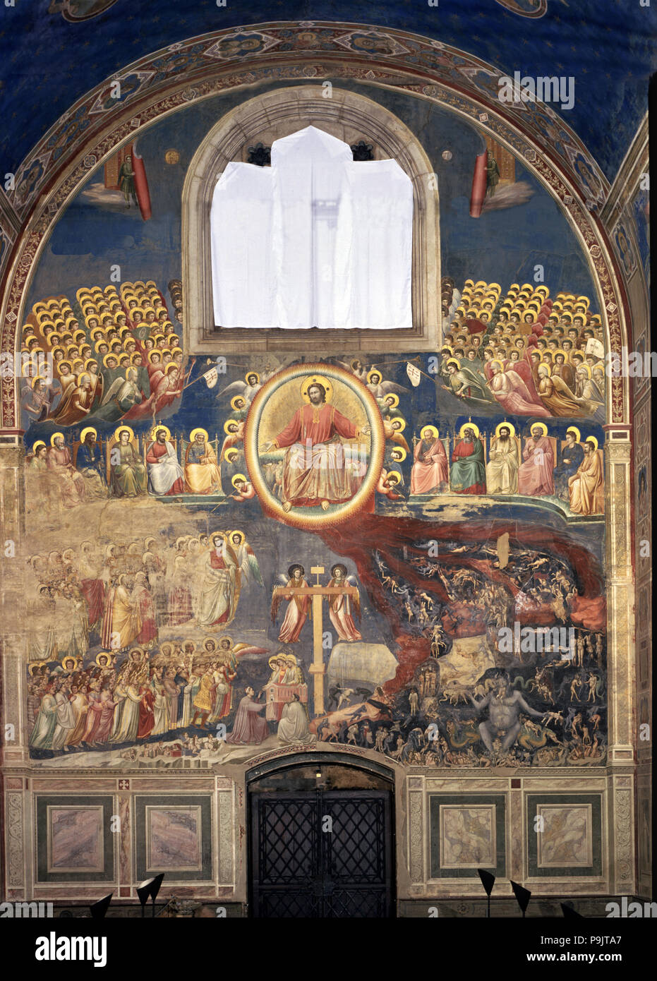 Le Jugement dernier', 1305-1306 fresque de Giotto. Banque D'Images