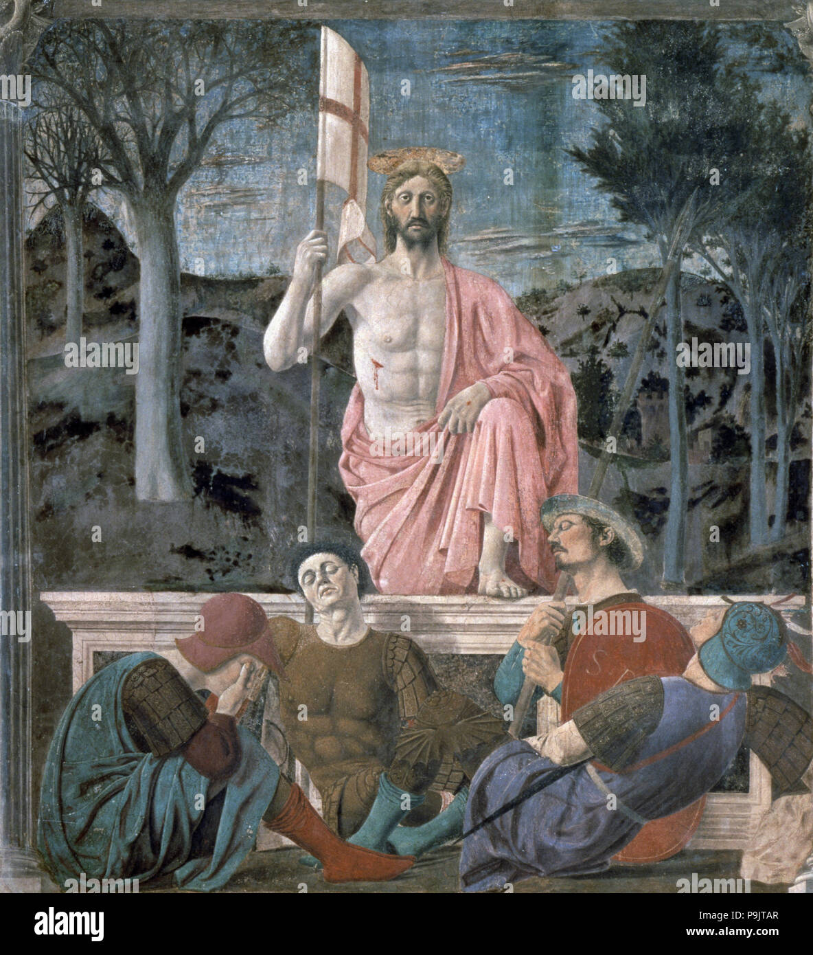 La résurrection du Christ', 1465, par Piero della Francesca. Banque D'Images