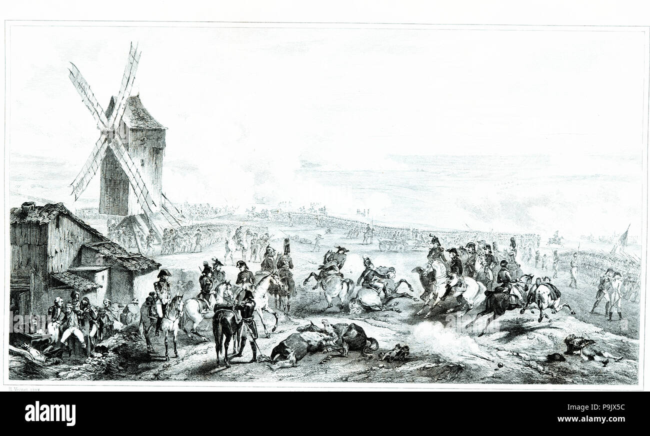 Guerres révolutionnaires. Bataille de Valmy, Victoire française sur les Prussiens le 20 septembre 1792, fra… Banque D'Images