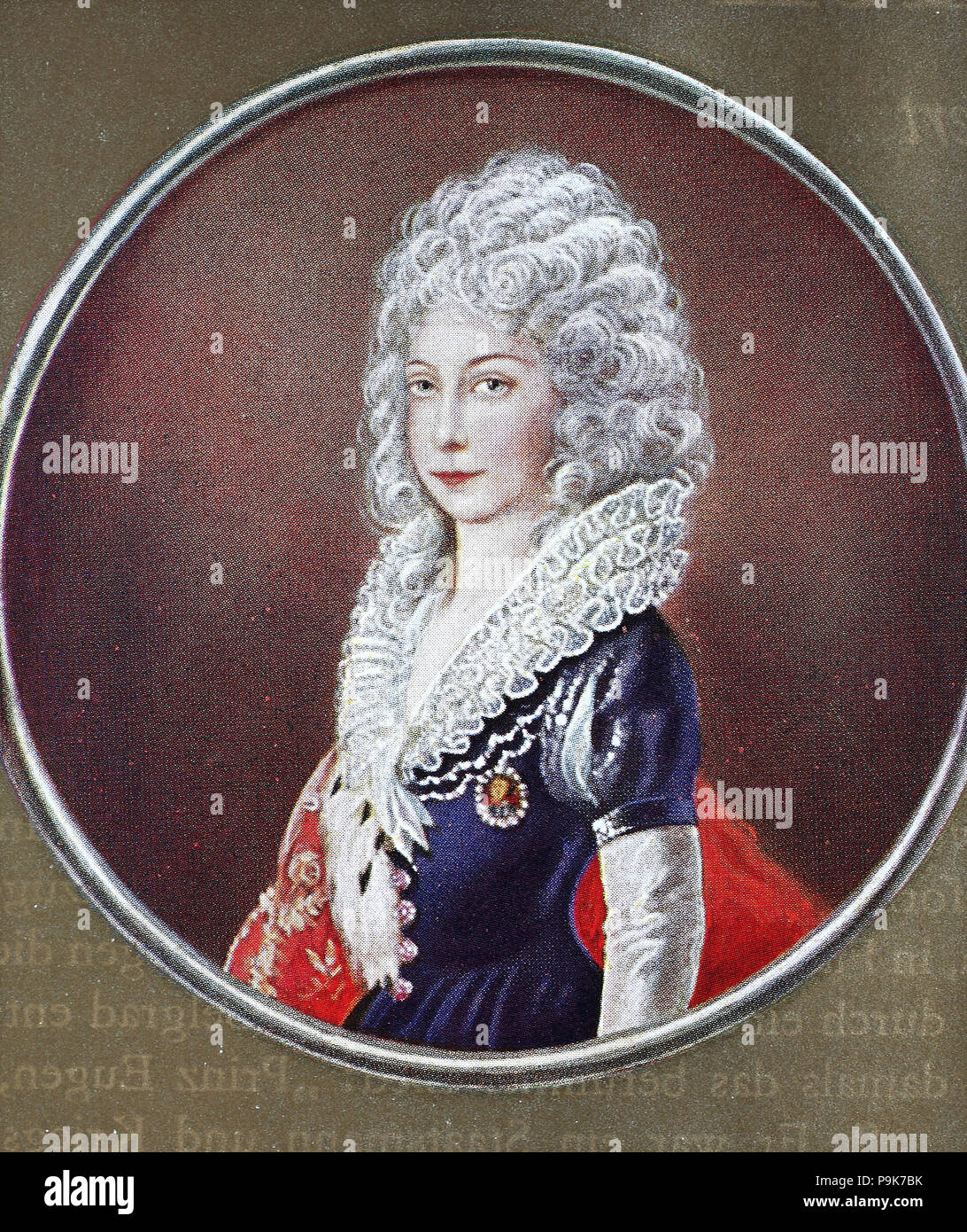 Maria Theresa Walburga Amalia Christina, Maria Theresia, 13 mai 1717 â€" 29 novembre 1780, a été la seule femme chef de la Habsburg dominions et la dernière de la maison de Habsbourg, l'amélioration numérique reproduction d'une estampe originale de l'année 1900 Banque D'Images