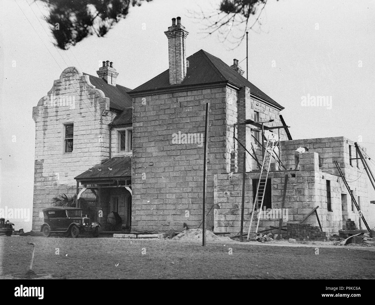 SLNSW 265 433310 Travaux de restauration de Dalwood Banque D'Images