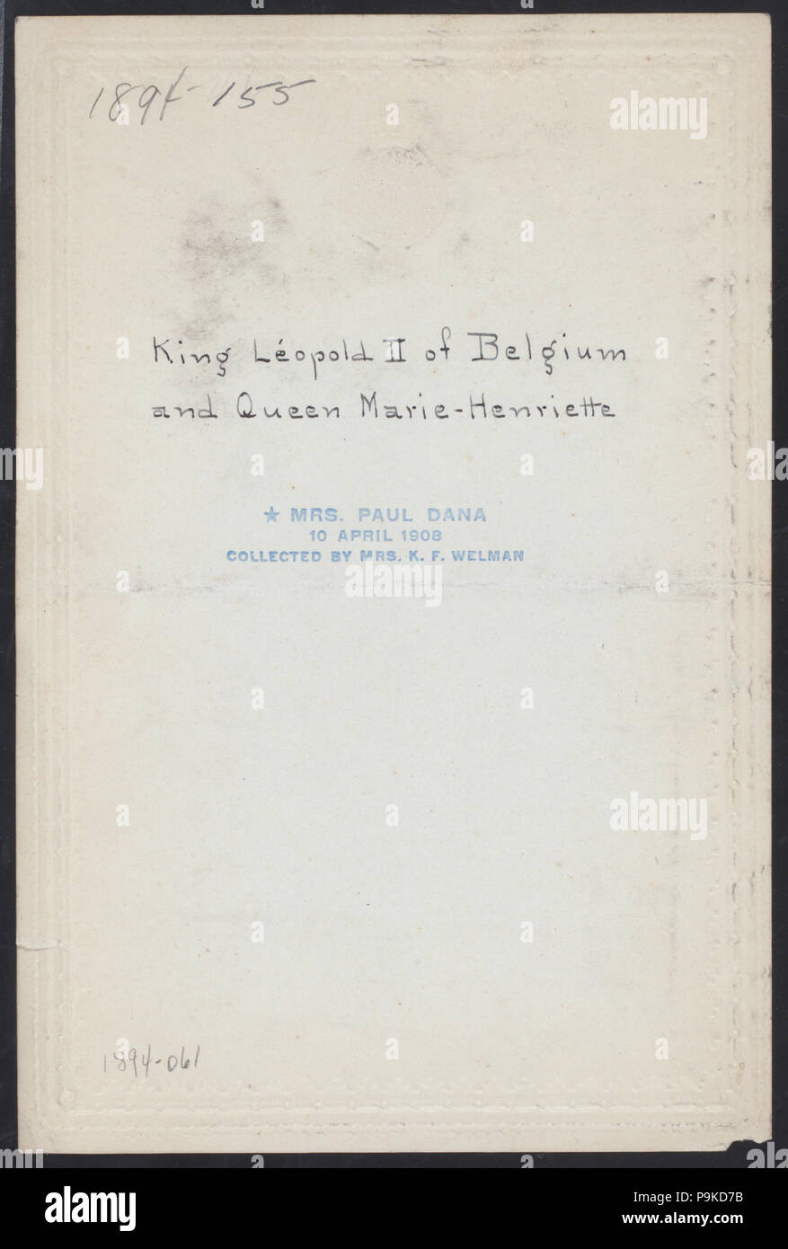 Le dîner (534) (détenu par le roi Léopold II DE BELGIQUE ET LA REINE MARIE-HENRIETTE) (à) BRUXELLES (affaires ;) (NYPL)-270382-4000002621 Hades Banque D'Images