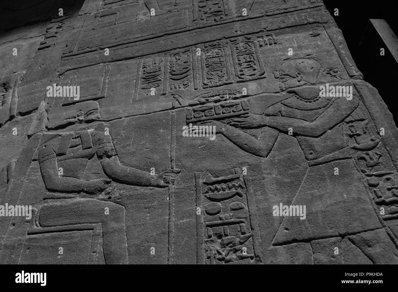 Photo du Temple de Phila Blanc et Noir Ce temple est situé à Assouan (sud de l'Egypte) Banque D'Images