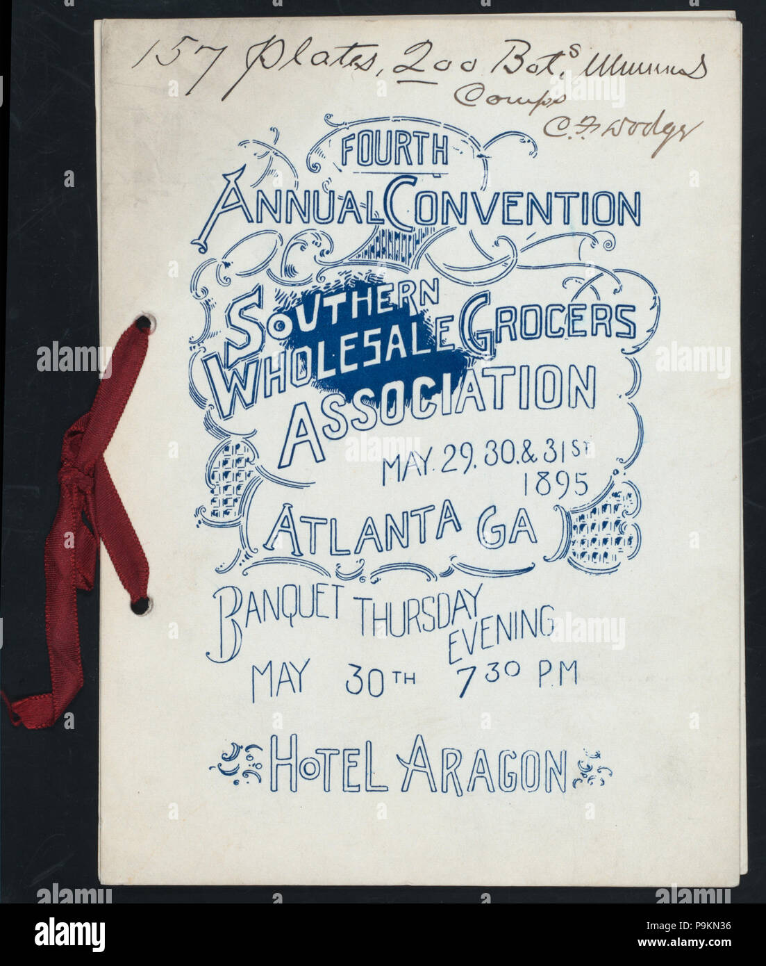 666 QUATRIÈME RAPPORT ANNUEL (organisé par le SUD) WHOLESALE GROCERS ASSOCIATION (à) l'HOTEL ARAGON (Atlanta GA ) (Hotel) (NYPL Hadès-270525-470233) Banque D'Images