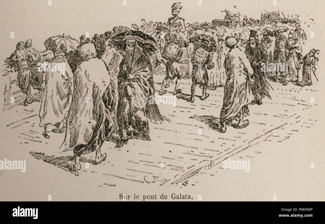 305 Sur le pont de Galata - De Amicis Edmondo - 1883 Banque D'Images