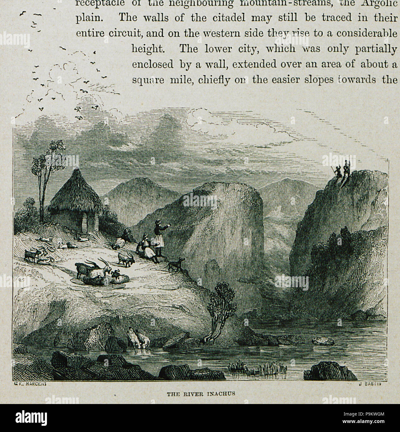 311 Le fleuve Inachus - Christopher Wordsworth - 1882 Banque D'Images