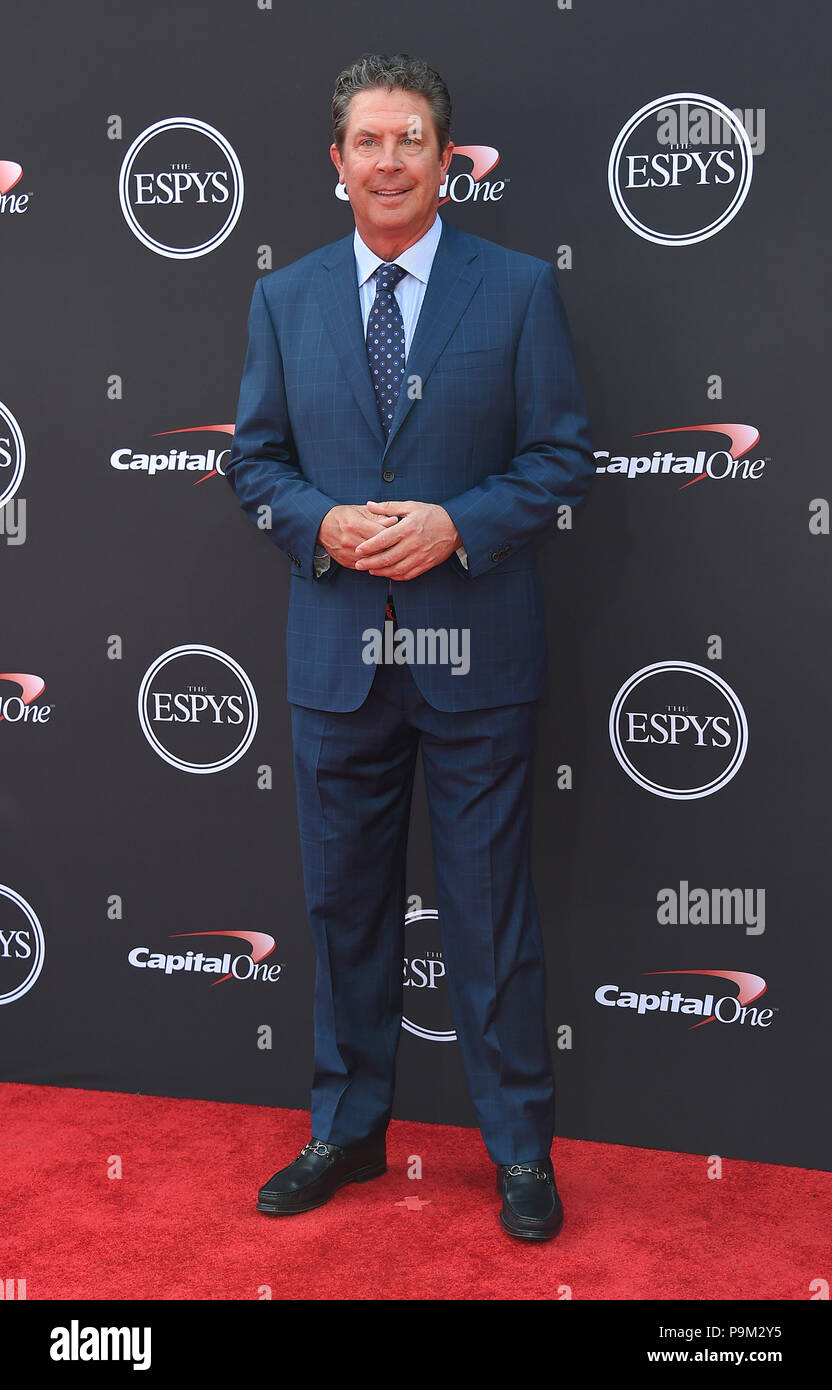 Los Angeles, Californie, USA. 18 juillet, 2018. Dan Marino arrive pour l'ESPY awards 2018 au Théâtre de Microsoft. Credit : Lisa O'Connor/ZUMA/Alamy Fil Live News Banque D'Images