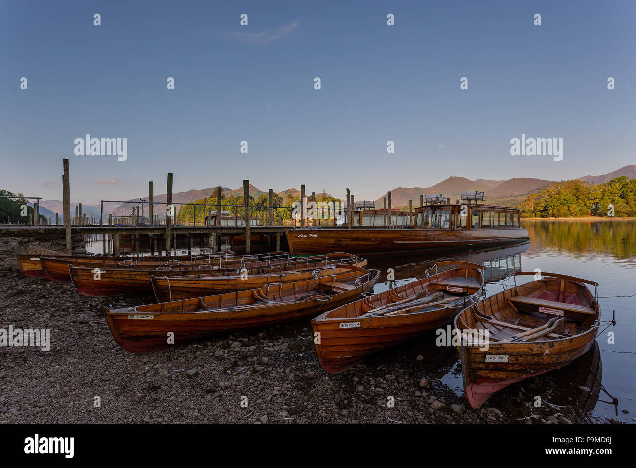Derwentwater Keswick Cumbria , matin ,, le Lake District, UK Banque D'Images
