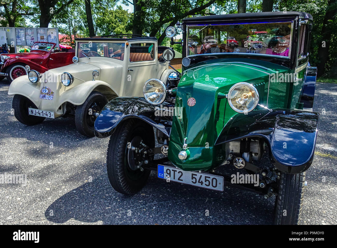 Tatra Tatra 30 et 57 anciens combattants, voiture, République Tchèque Banque D'Images