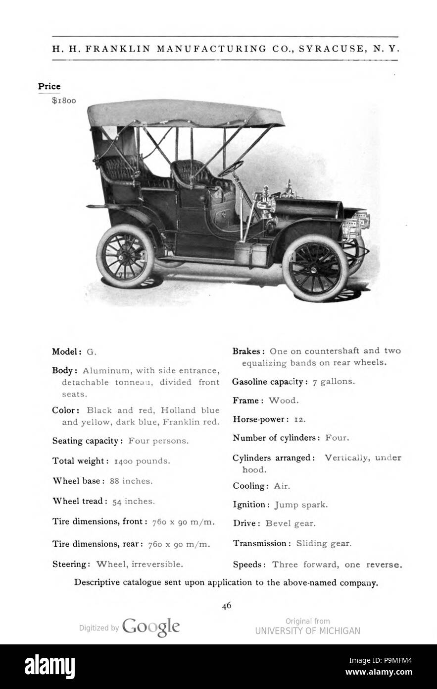 271906 Franklin Type G Banque D'Images