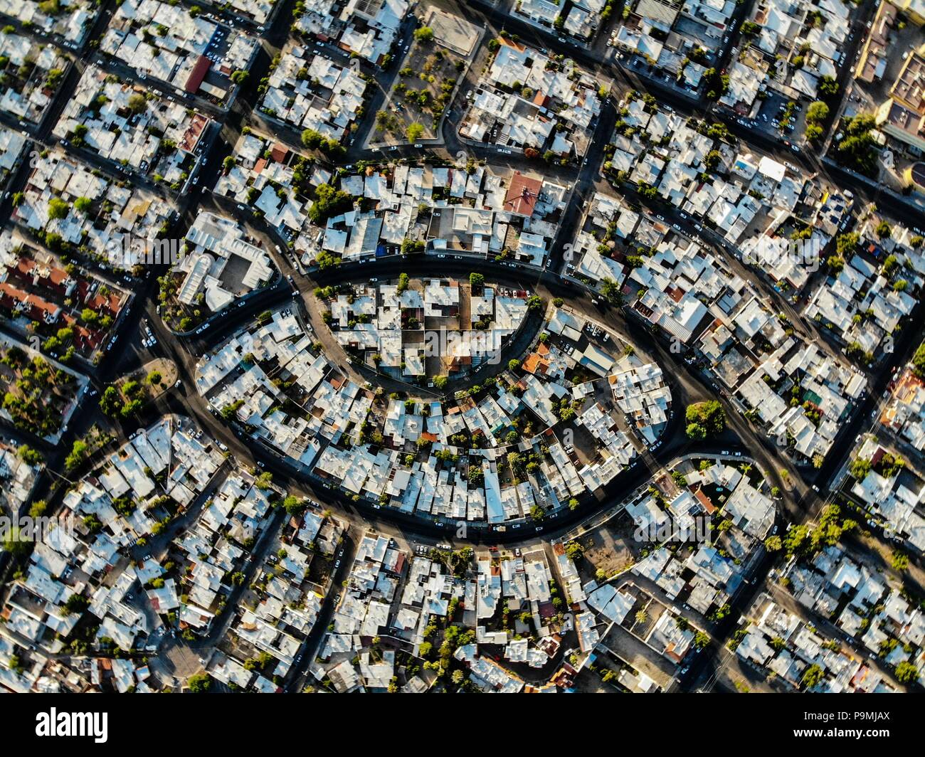 Vista aérea del Ojo arquitectónico, Casas y calles de la colonia Modelo de  Hermosillo Photo : (NortePhoto LuisGutierrez /) ... Mots-clés : dji,  djimavic mavicair aérea,,, photo aérienne, la photographie aérienne, Paisaje