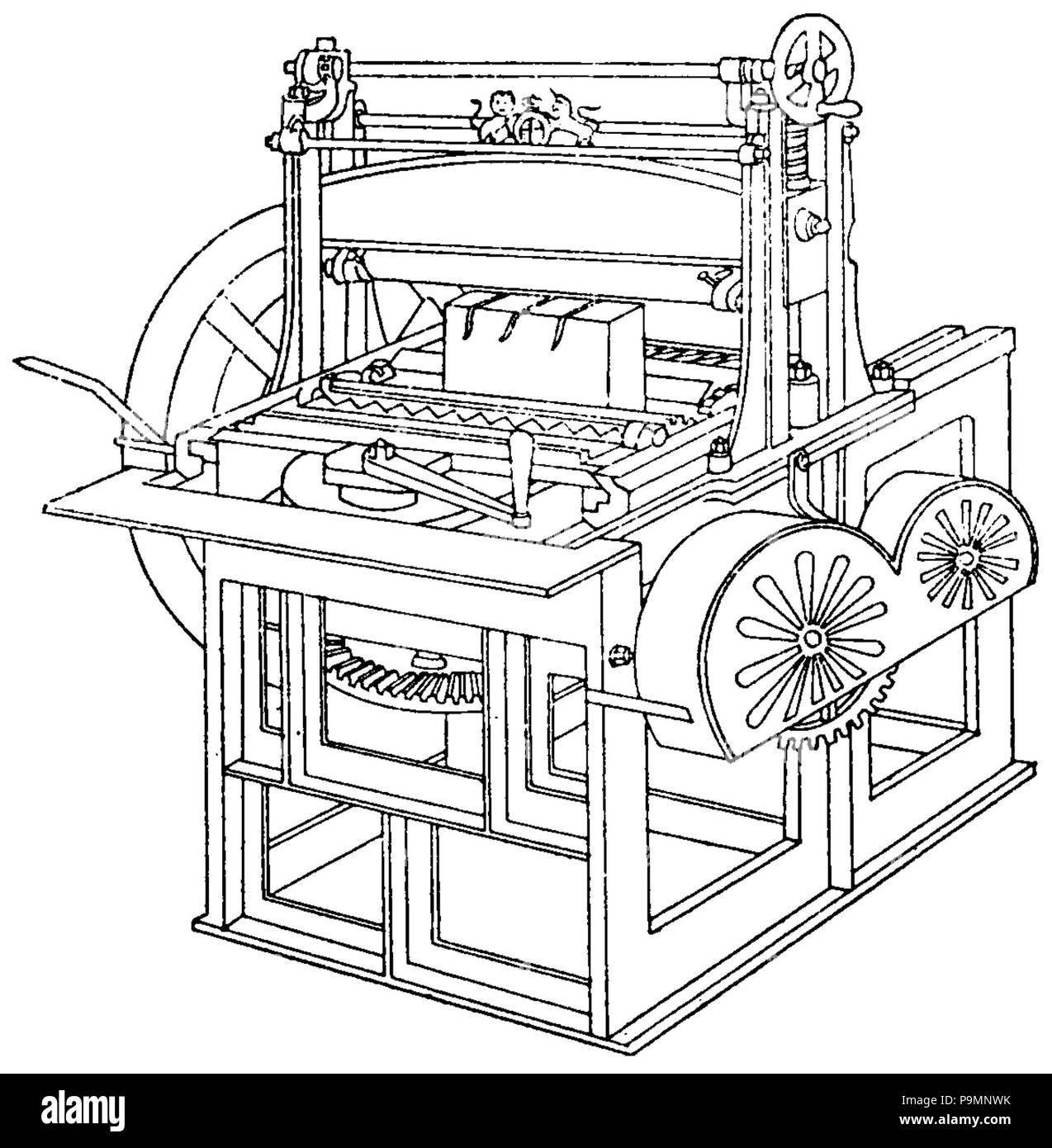 158 Art de la Reliure Machine p079 Banque D'Images