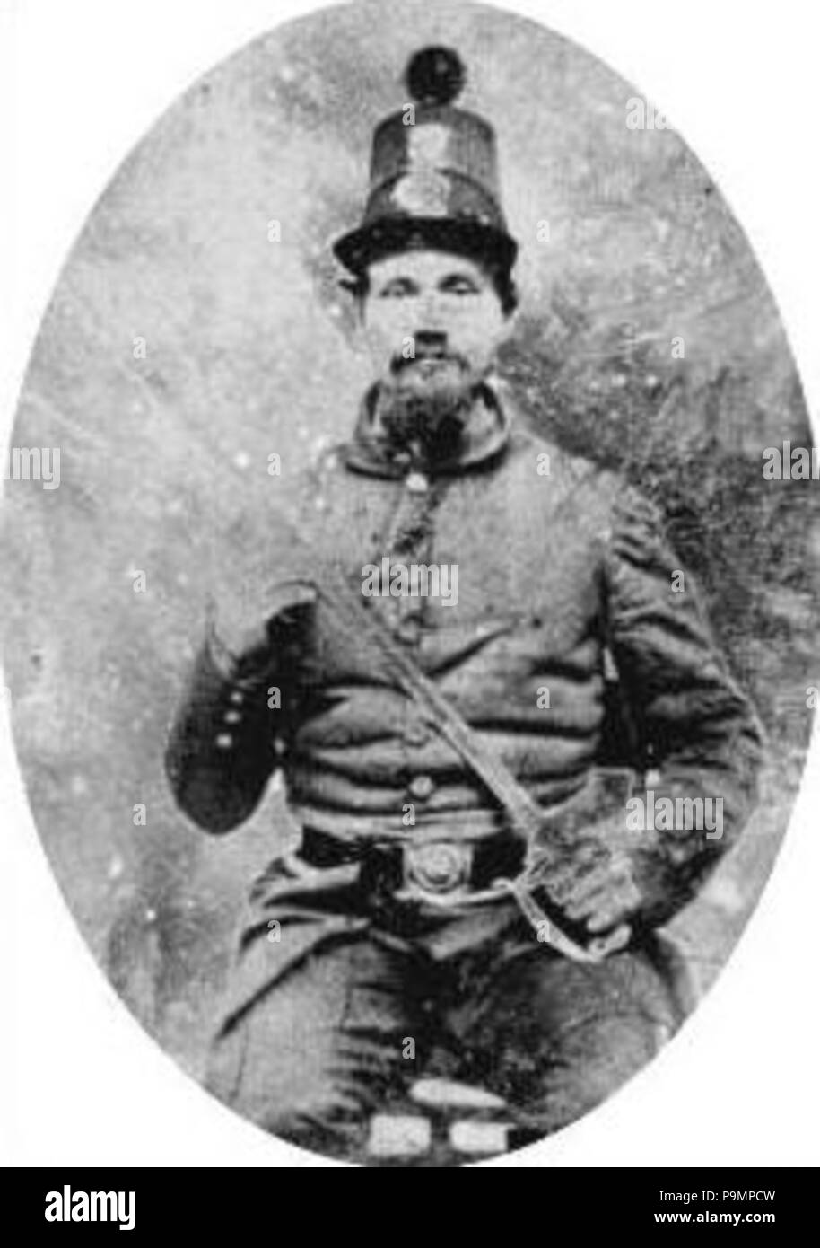 . Le Brigadier-général Turner Ashby, Jr., un officier de cavalerie confédérée qui a servi sous Thomas J. 'Stonewall' Jackson dans la vallée de Shenandoah Campagne de 1862 au cours de la guerre civile américaine (1861-1865). Avant 1862 160 Ashby2p Banque D'Images