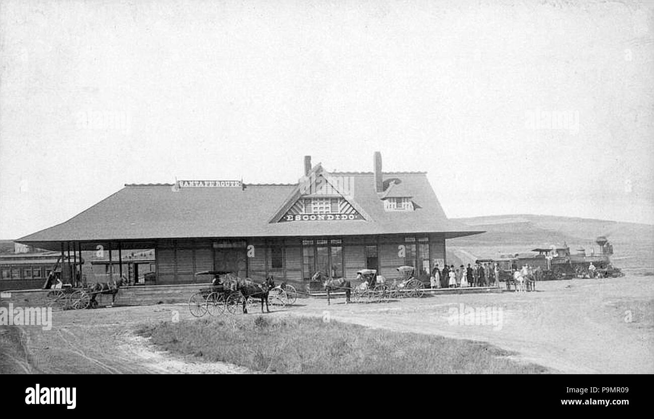 163 Atchison, Topeka and Santa Fe Railway depot - Escondido, California Banque D'Images