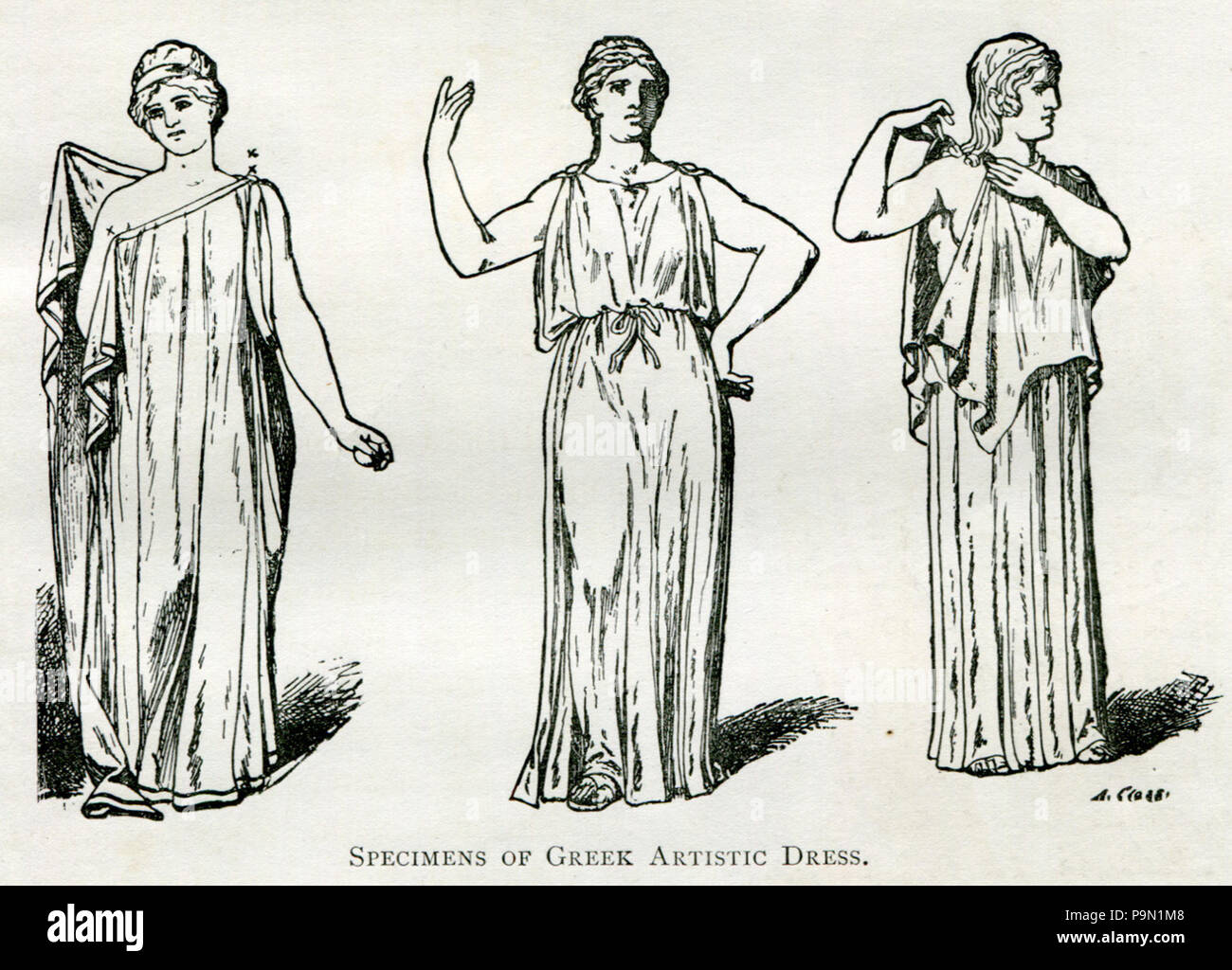 300 Speciments de robe artistique grec - John Pentland Mahaffy - 1890 Banque D'Images
